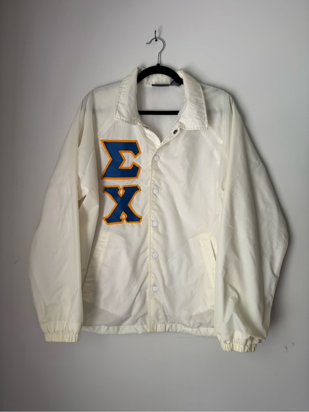 Sigma Chi Coach line Jacket Sz Large